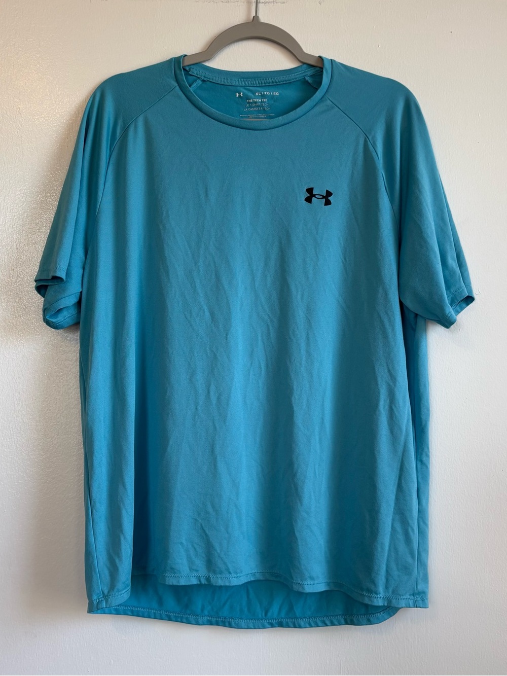Under Armour The Tech Tee Women’s XL Blue Crew Neck Short Sleeve Logo Tee